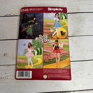 Simplicity 2546 Halloween Costume Wizard of Oz Dorothy Witches Sz 16–24